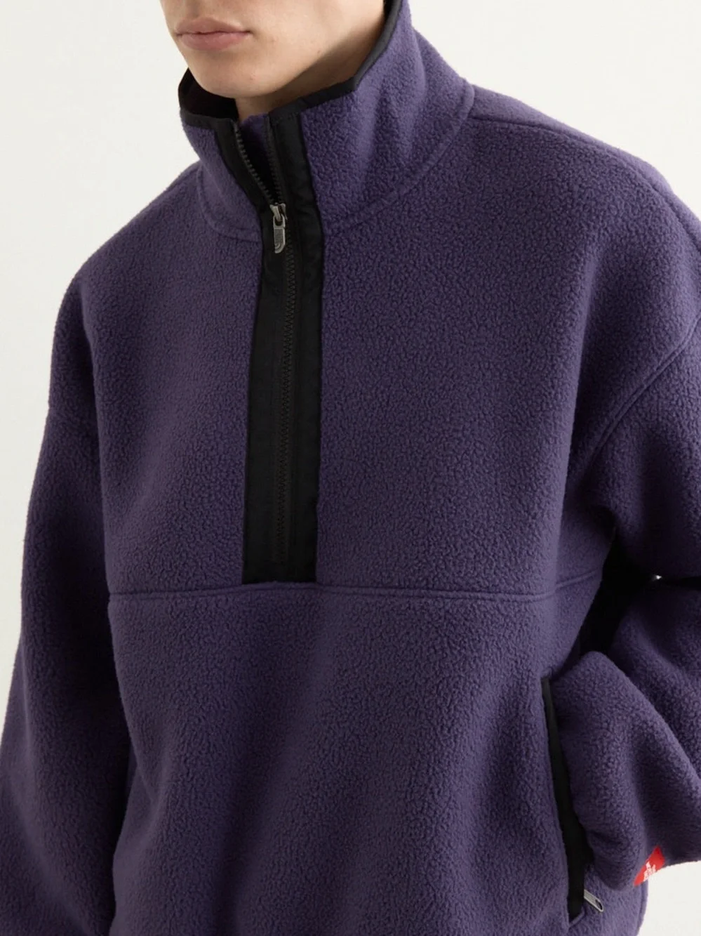 NWT The North Face Men's Purple 1/2 Zip Fleece Pullover S